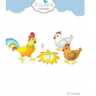 Elizabeth Craft Designs - Hen & Rooster