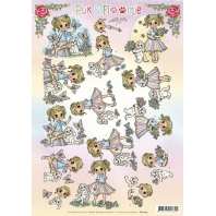 3D Knipvel - Yvonne Creations - Puk & Floortje