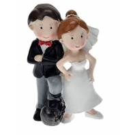 Hobbyfun - Bruidspaar met enkelband 8 cm