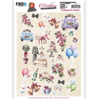 Yvonne Creations - Wedding - 3D knipvel - Elements sheet A