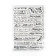 Elizabeth Craft Designs - Clears Stamp With Love Sentiments