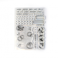 Elizabeth Craft Designs - Art Journal - clear stamp Journal Dates and Months 293