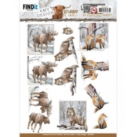 Amy Design - Sturdy Winter - 3D Push out  Moose