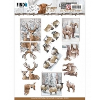Amy Design - Sturdy Winter - 3D Push out Deer
