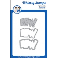 Whimsy Stamps - EEK! Word and Shadow Die set