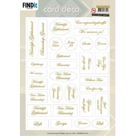 Card Deco Sentiment sheet goud