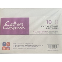 Crafters Companion 10 Cards & Envelopes 13x18cm white