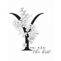 Spellbinders - Betterpress Floral Y and Sentiment 