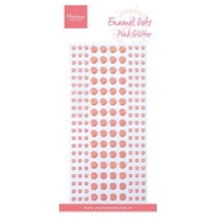 Marianne Design Decoration Enamel dots - Roze glitter
