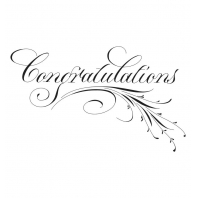 Spellbinders Betterpress Copperplate Congratulations