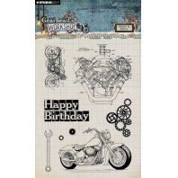 Studio Light Clear Stamp Gears & Bikes Gearhead's Workshop nr 673