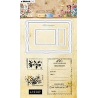 Studio Light Stamp & Cutting Die ATC & stamps Wild & Free nr 82