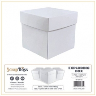 ScrapBoys Exploding Box -wit - 3 stuks - 300grm