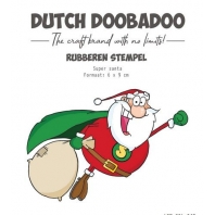 Dutch Doobadoo Rubber Stempel Super Santa