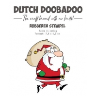 Dutch Doobadoo Rubber Stempel Santa is Coming