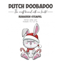 Dutch Doobadoo Rubber Stempel Konijn candy cane