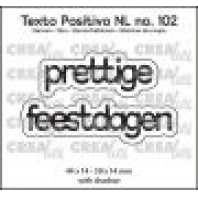 Crealies Texto Positivo Prettige feestdagen-NL