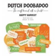Dutch Doobadoo Happy Harvest die- cuts Teksten 23 stuks