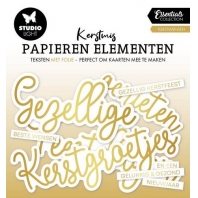 Studio Light Paper Elements Golden Kerstwensen Essentials nr 16