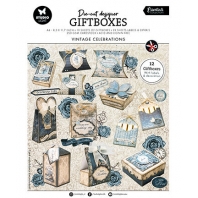 Studio Light - Die - cut designer Giftboxes - Vintage Celebrations