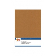 Card Deco Essentials Linnenkarton A5 - Koffie Bruin 12 - 10 stuks
