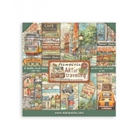 Stamperia - Art of Traveling - paperpad 20,3x20,3cm