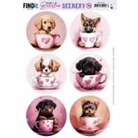 Berrie's Beauties - Scenery Puppy in cup - Round 