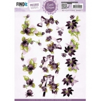 Precious Marieke - Purple Blossom - 3D Knipvel  - Purple