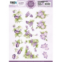 Precious Marieke - Purple Blossom - 3D Knipvel  - Violet