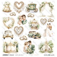 ScrapAndMe - Designpapier - Cut Out Sheet Wedding 8 - 30,5x30,5cm 