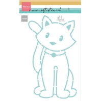 Marianne Design - Craft stencil - Sitting cat by Marleen