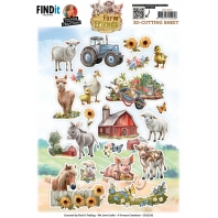 Yvonne Creations - Farm Friends - 3D Knipvel - Elements Sheet