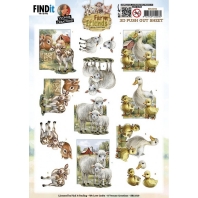 Yvonne Creations - Farm Friends - 3D Push Out - Mother and Child