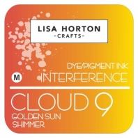 Lisa Horton - Dye/Pigment Ink Interference - Cloud 9 - Golden Sun Shimmer