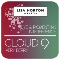 Lisa Horton - Dye/Pigment Ink Interference - Cloud 9 - Verry Berry