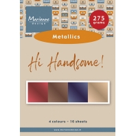 Marianne Design - Pretty Paper Bloc Hi Handsome! Metallics A5