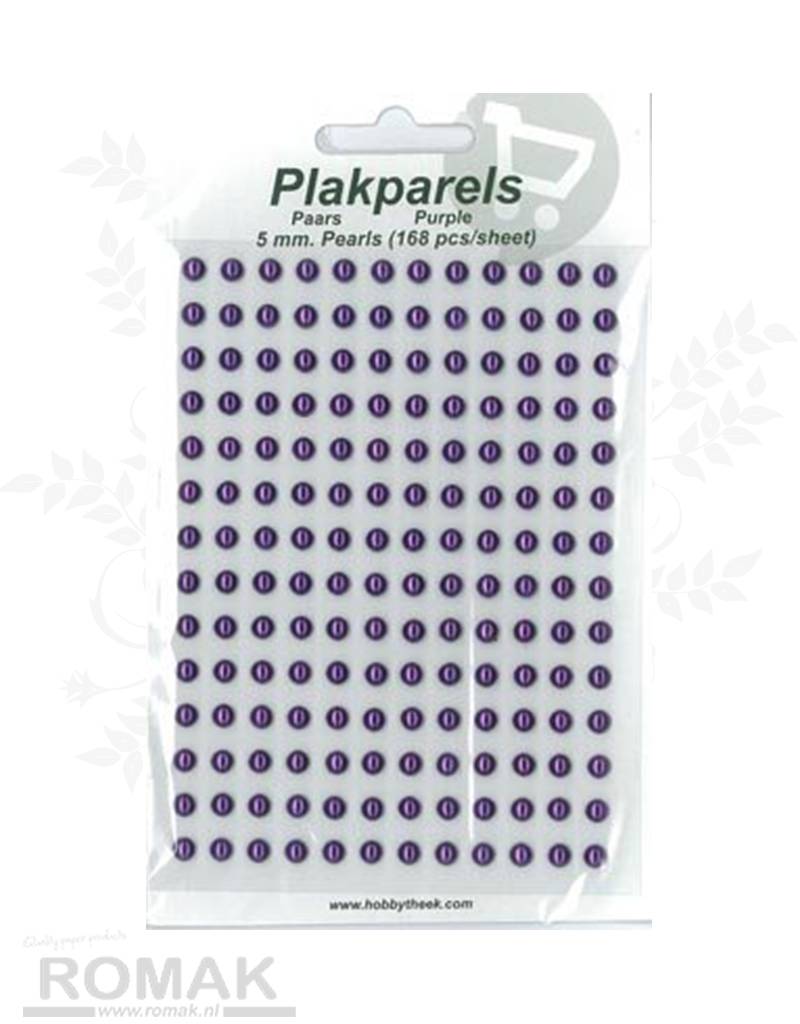 Hobbytheek Plak Parels Paars 5 mm