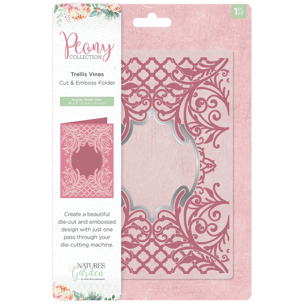 Die and Embossingfolder Peony
