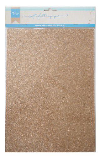 Marianne Design Decoratie soft Glitter paper 5 vel - Brons
