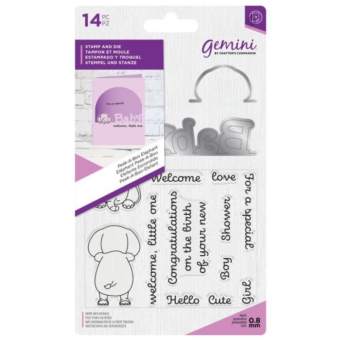 Gemini - Stamp & Die - Peek a Boo - Elepha