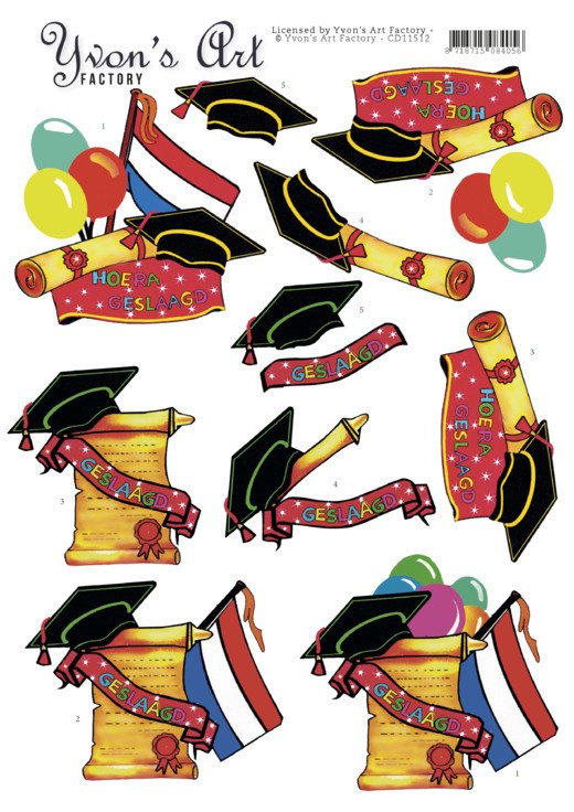 3D knipvel -Yvon's Art - Gratuated