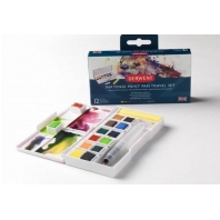 Derwent Inktense Paint Pan Travel Set 12 kleuren