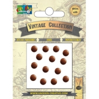 Vaessen Creative - Brads Vintage 8 mm Antiek Koper 35 stuks