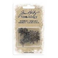 Tim Holtz Adornments Snowflakes - 9 stuks