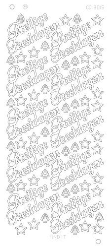 Prettige feestdagen groot platinum - Zilver  CD3015Z