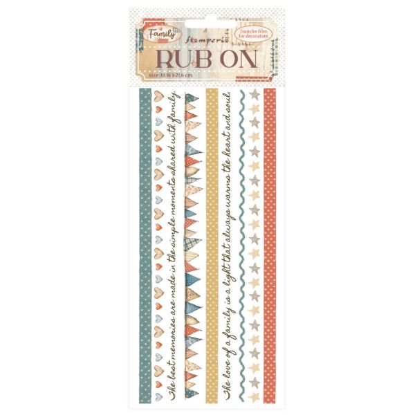 Stamperia - Family Rub on Stripes