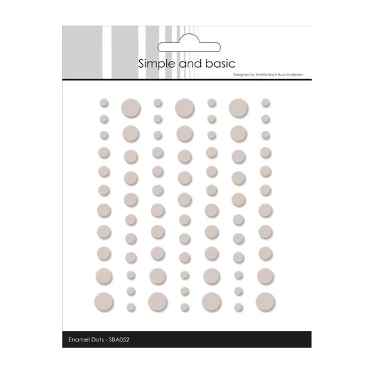 Simple and Basic Matte Enamel Dots Beige