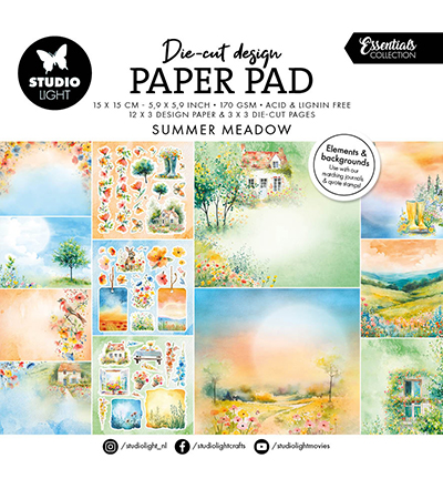 Studio Light - Die-cut design Paper Pad Summer Meadow