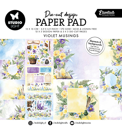 Studio Light - Die cut Paper Pad Violet Musings