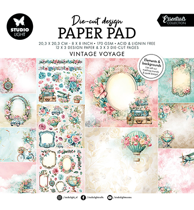 Studio Light  - Die cut design Paper Pad Vintage Voyage